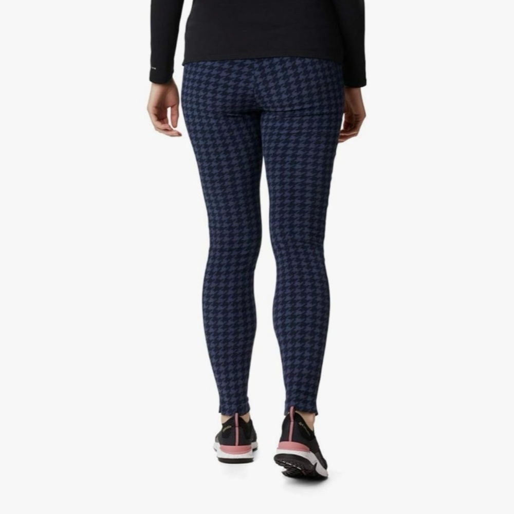Columbia Base Layer Blue Houndstooth Fleece Leggings - Picture 13 of 16